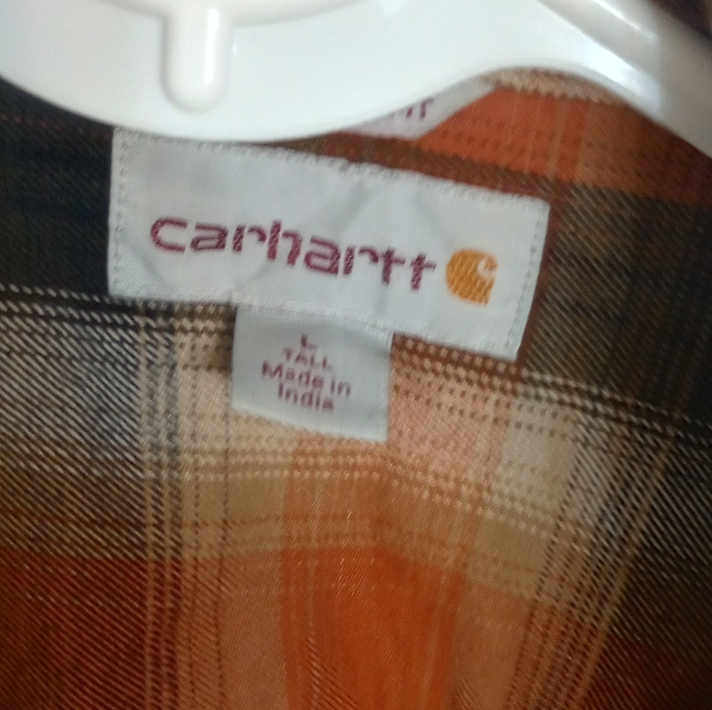Carhartt Men's Heavy Duty Long Sleeve Plaid Flannel - Picture 5 of 5